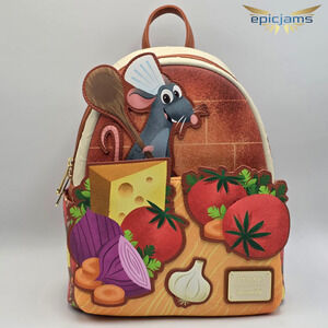 Loungefly Disney Pixar Ratatouille Remy Food Ingredients Mini Backpack Bag New